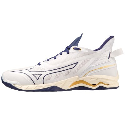 Zapatillas Balonmano Mizuno WAVE Mirage 5 Mujer Blancos / Azules / Dorados - Chile M158BLHFJW
